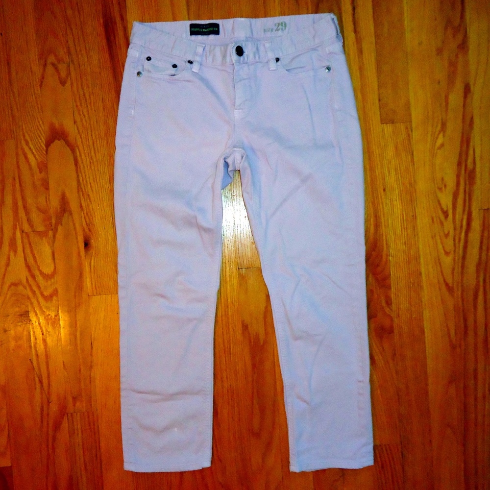 J CREW Cropped Matchstick Jeans - Lilac - Size 29